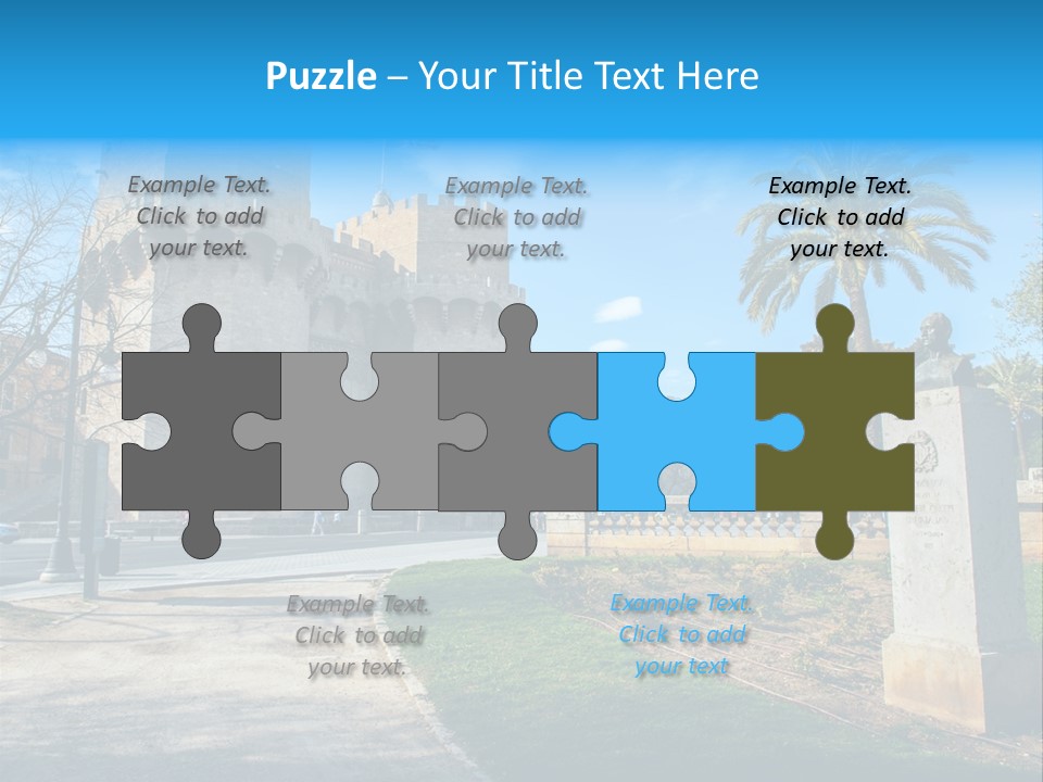 A Castle With A Flag On Top Of It PowerPoint Template