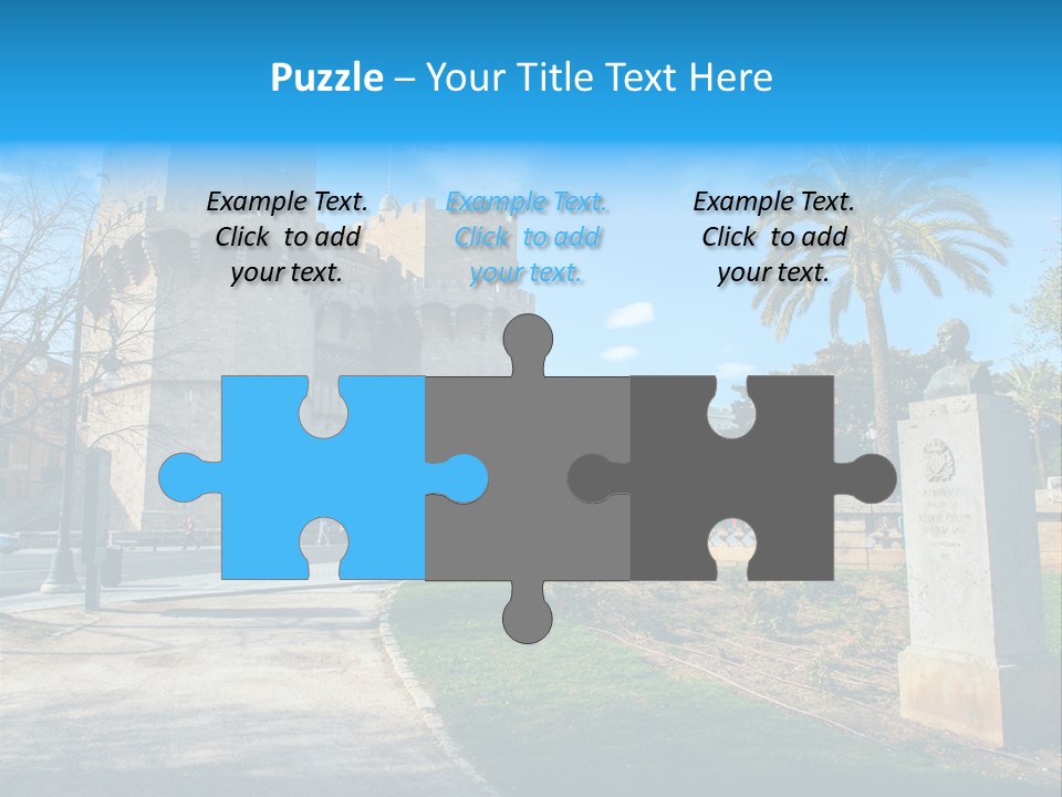 A Castle With A Flag On Top Of It PowerPoint Template