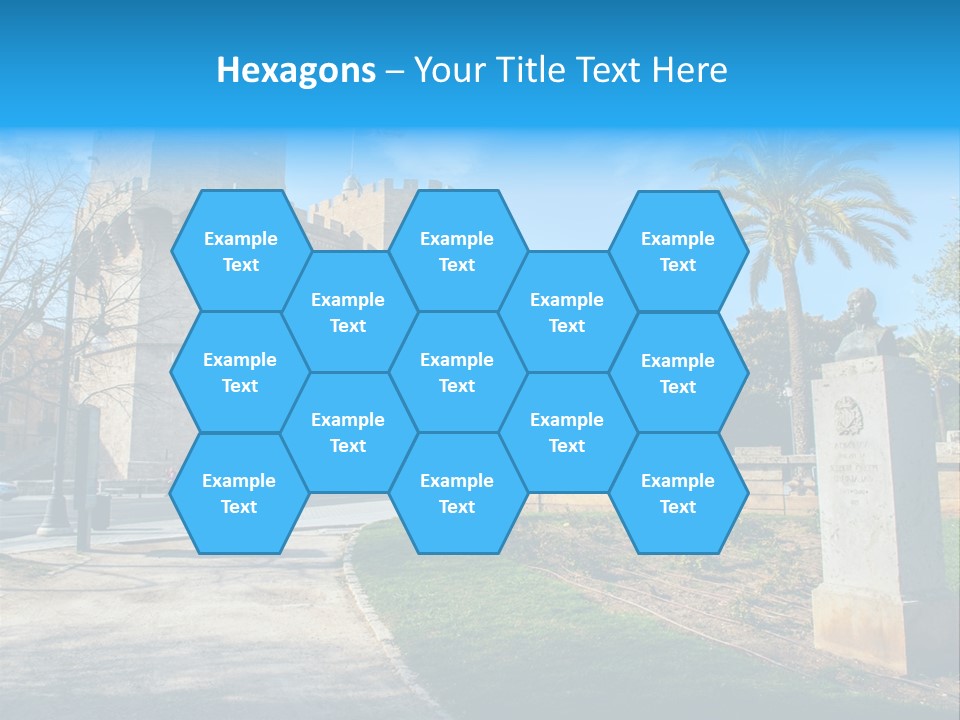 A Castle With A Flag On Top Of It PowerPoint Template