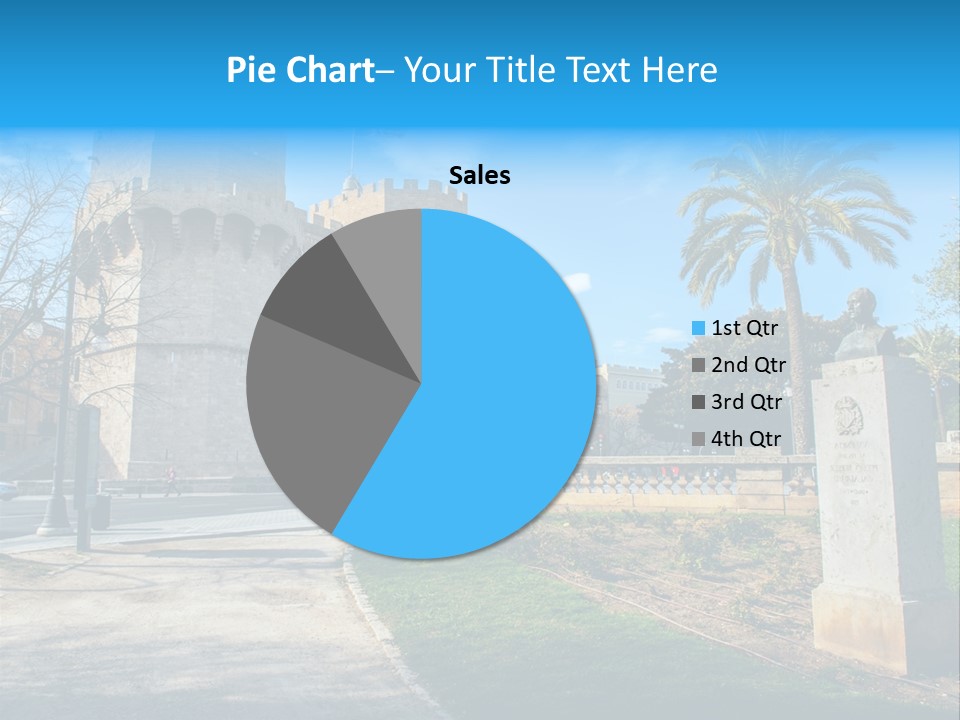 A Castle With A Flag On Top Of It PowerPoint Template
