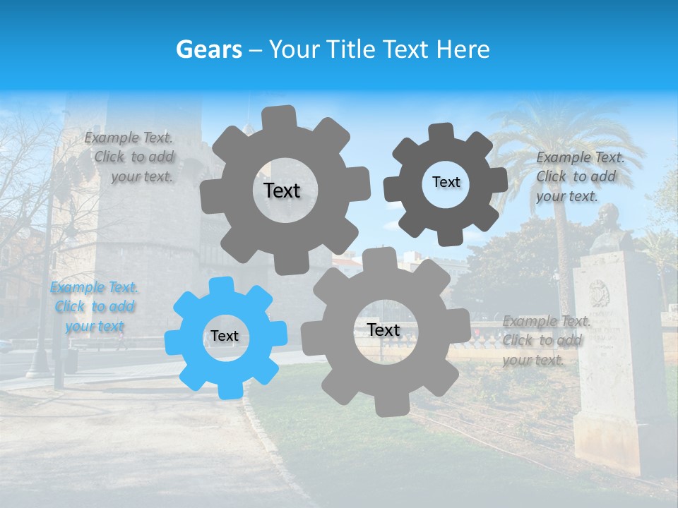 A Castle With A Flag On Top Of It PowerPoint Template