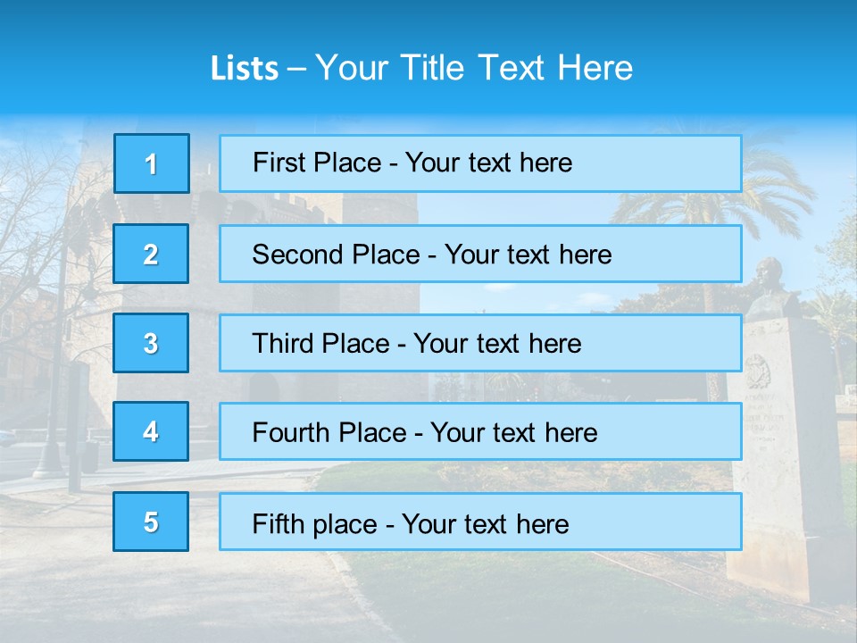 A Castle With A Flag On Top Of It PowerPoint Template