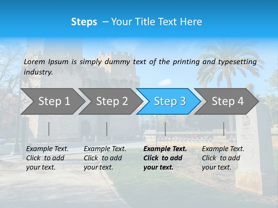 A Castle With A Flag On Top Of It PowerPoint Template
