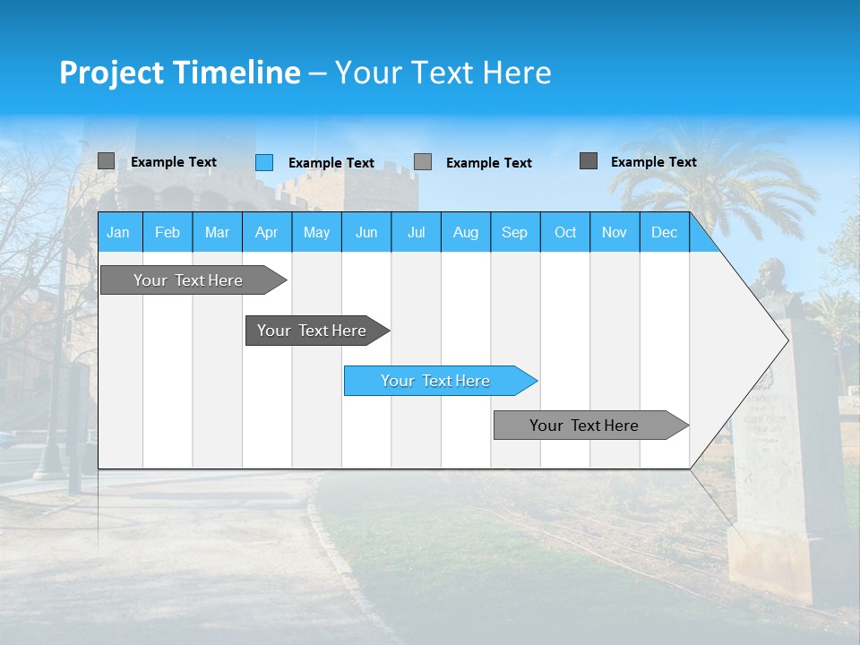 A Castle With A Flag On Top Of It PowerPoint Template