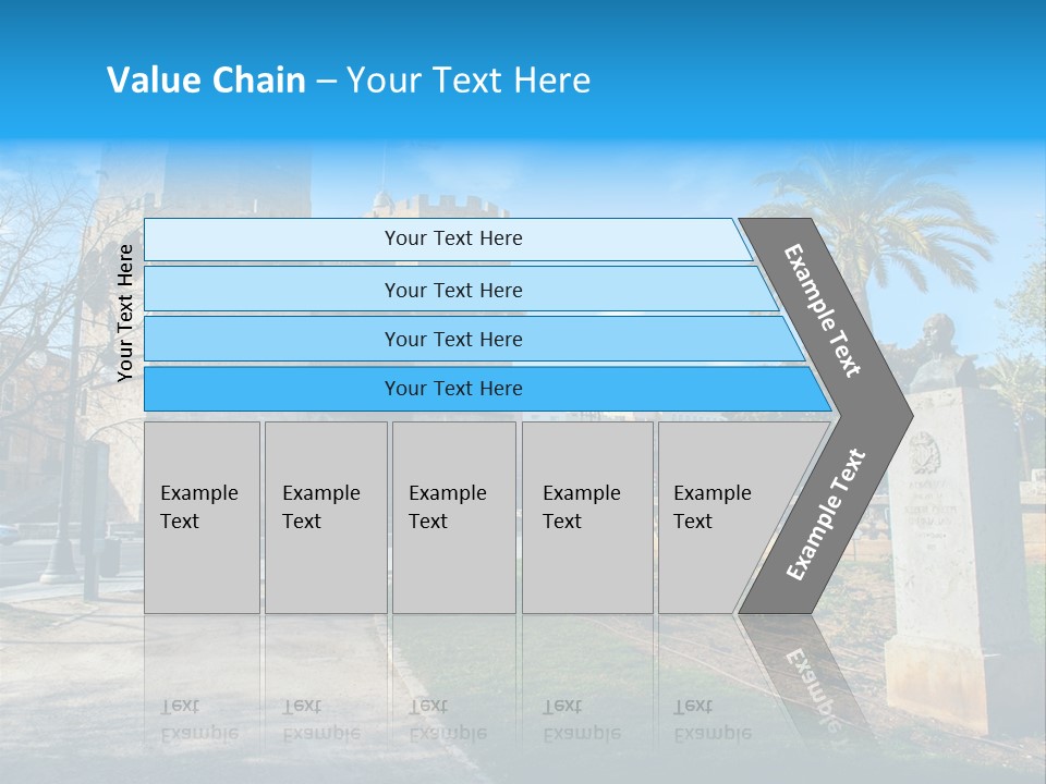 A Castle With A Flag On Top Of It PowerPoint Template