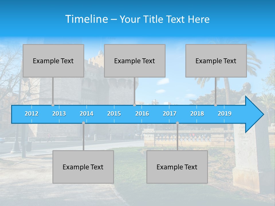 A Castle With A Flag On Top Of It PowerPoint Template
