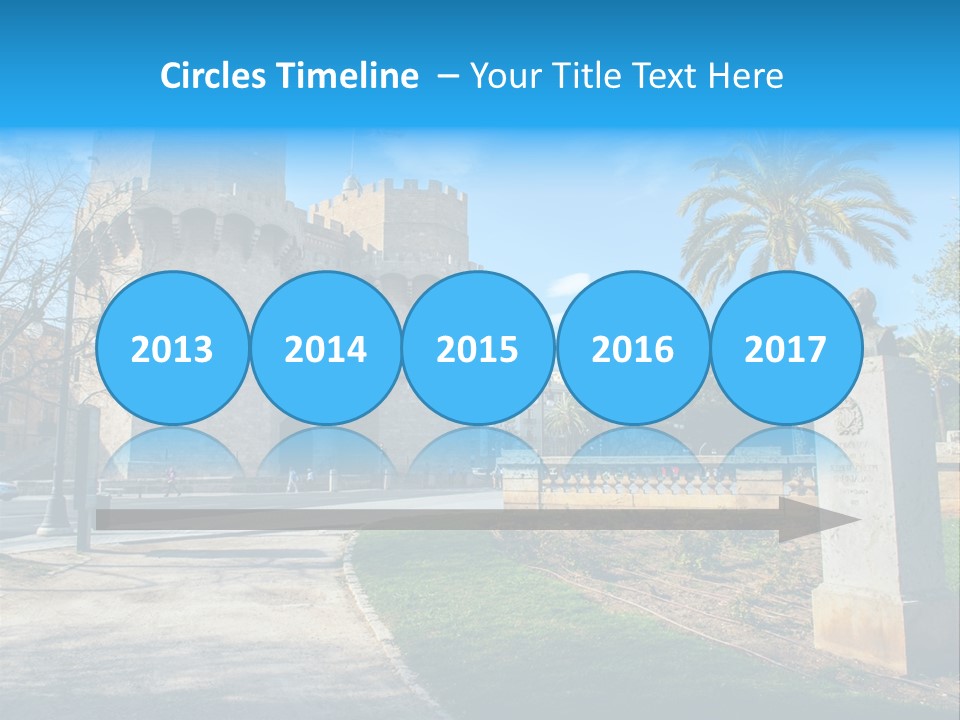 A Castle With A Flag On Top Of It PowerPoint Template