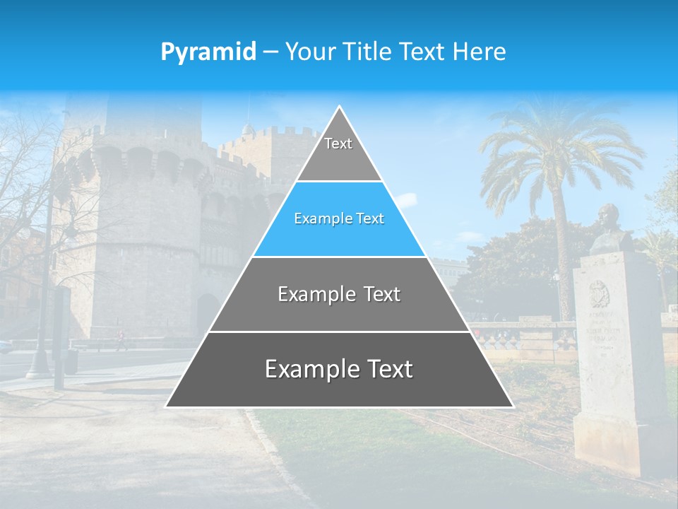 A Castle With A Flag On Top Of It PowerPoint Template