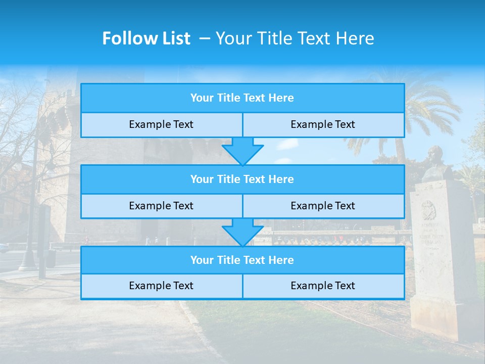 A Castle With A Flag On Top Of It PowerPoint Template