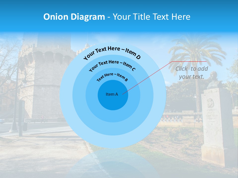 A Castle With A Flag On Top Of It PowerPoint Template