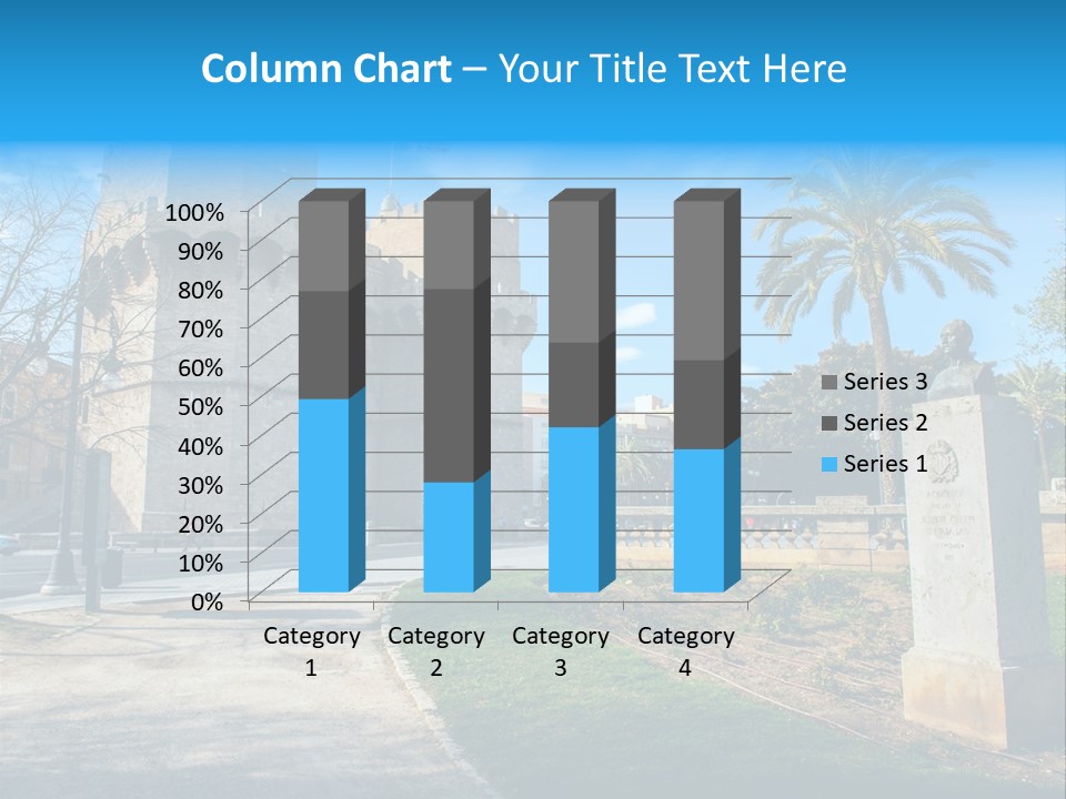 A Castle With A Flag On Top Of It PowerPoint Template