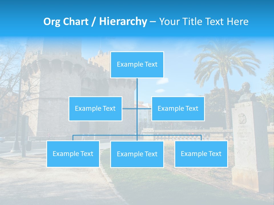 A Castle With A Flag On Top Of It PowerPoint Template