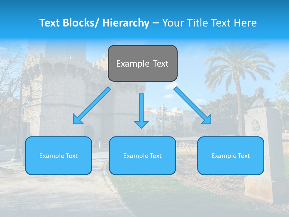 A Castle With A Flag On Top Of It PowerPoint Template
