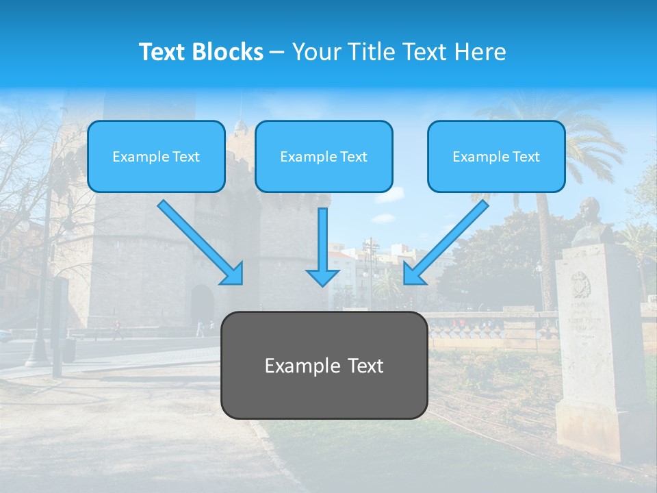 A Castle With A Flag On Top Of It PowerPoint Template