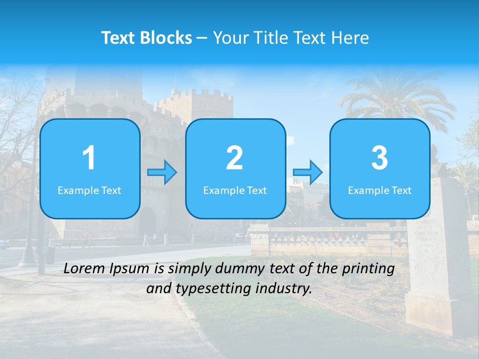 A Castle With A Flag On Top Of It PowerPoint Template