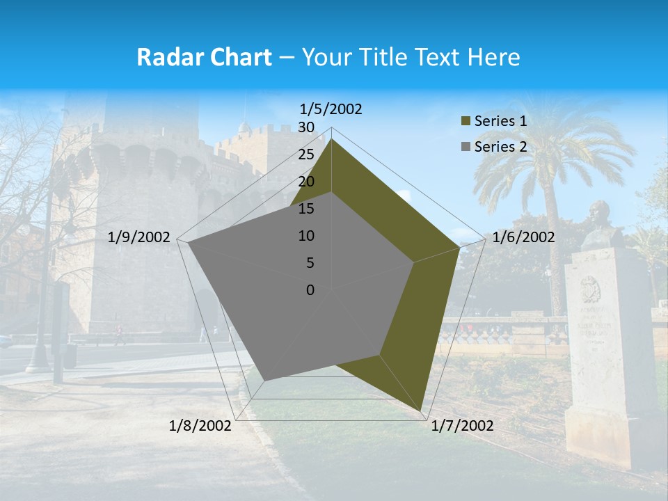A Castle With A Flag On Top Of It PowerPoint Template