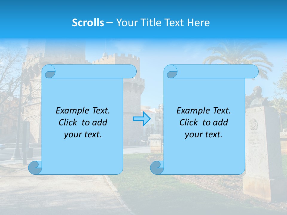 A Castle With A Flag On Top Of It PowerPoint Template