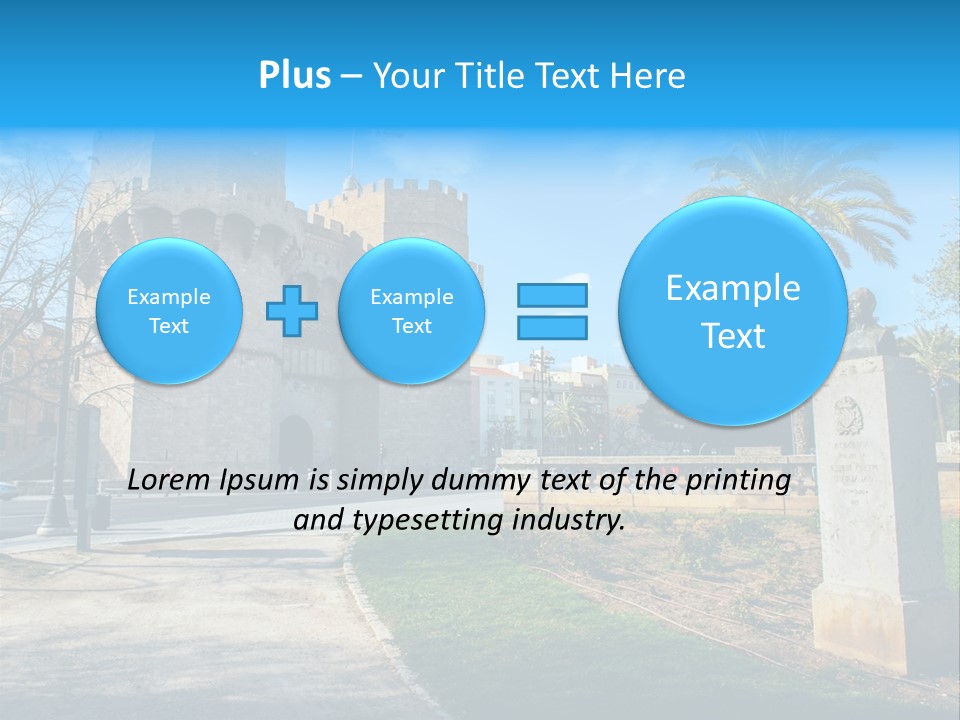 A Castle With A Flag On Top Of It PowerPoint Template