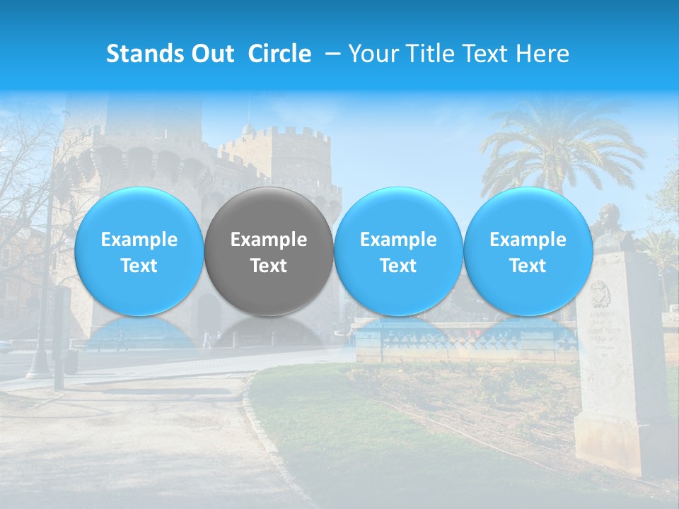 A Castle With A Flag On Top Of It PowerPoint Template