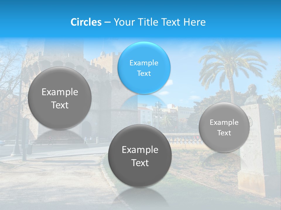 A Castle With A Flag On Top Of It PowerPoint Template