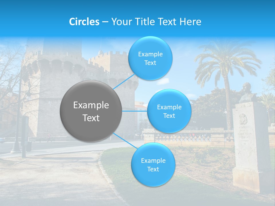 A Castle With A Flag On Top Of It PowerPoint Template