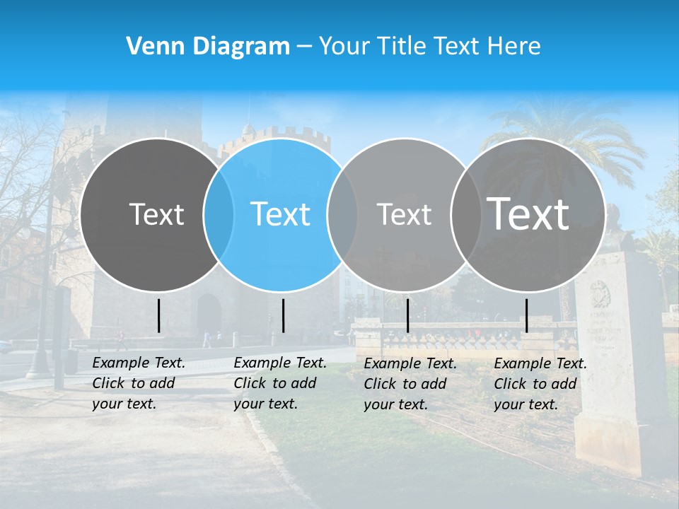A Castle With A Flag On Top Of It PowerPoint Template