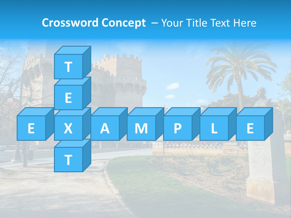 A Castle With A Flag On Top Of It PowerPoint Template