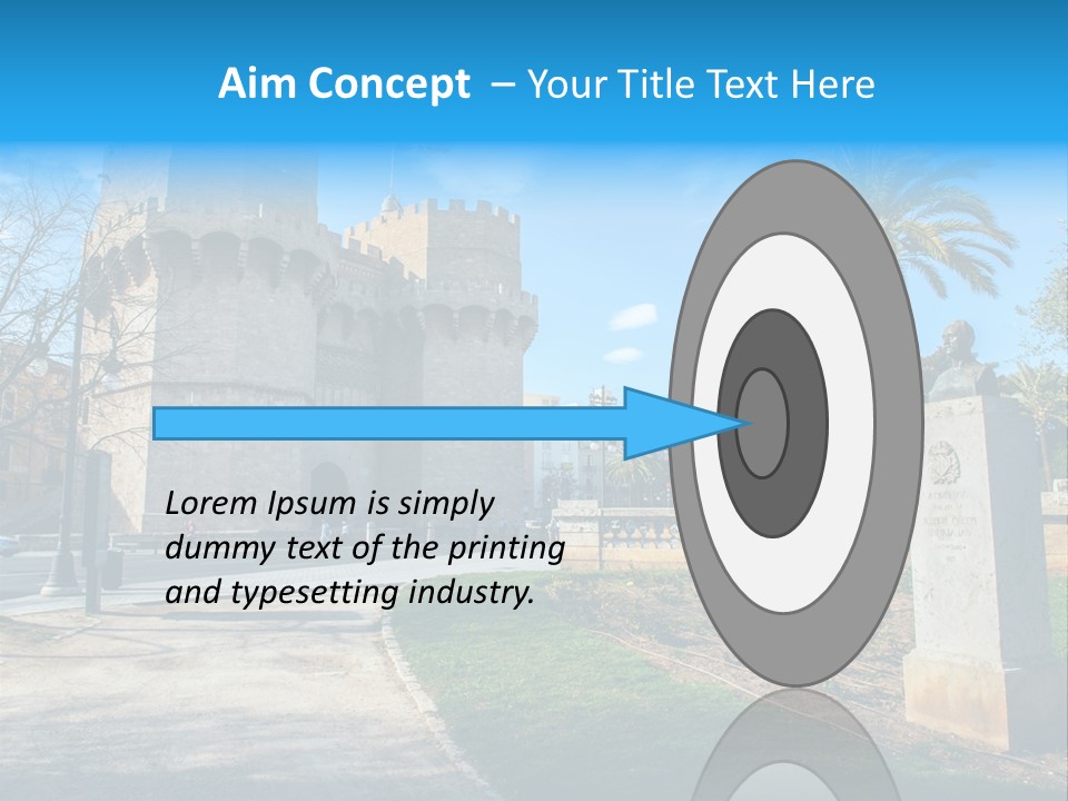 A Castle With A Flag On Top Of It PowerPoint Template