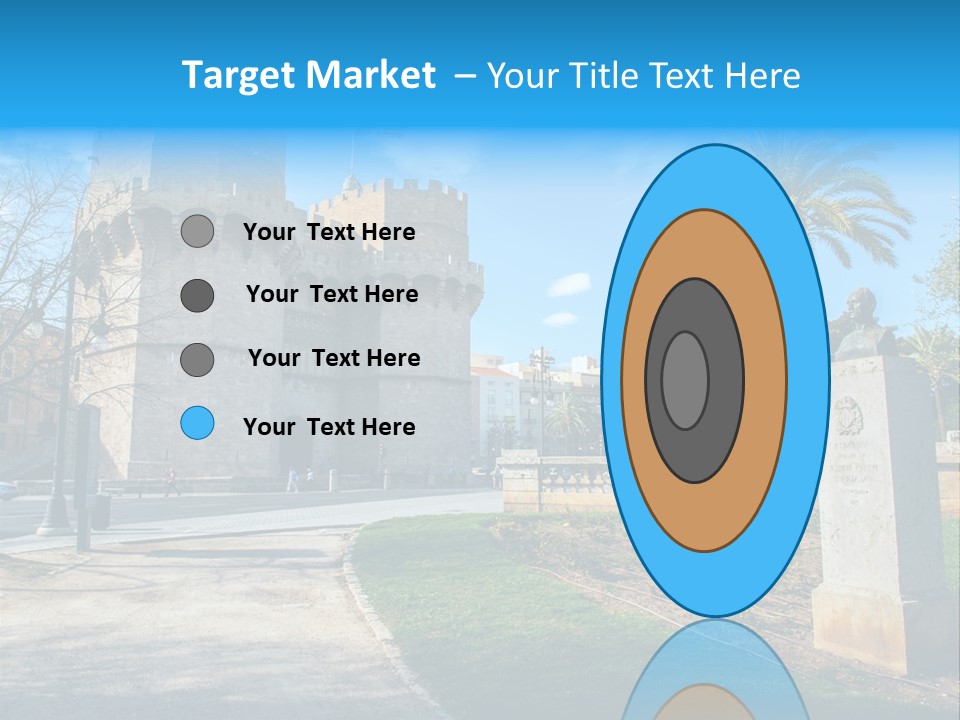 A Castle With A Flag On Top Of It PowerPoint Template