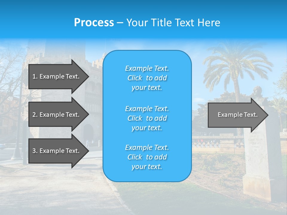 A Castle With A Flag On Top Of It PowerPoint Template