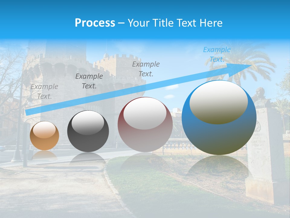 A Castle With A Flag On Top Of It PowerPoint Template