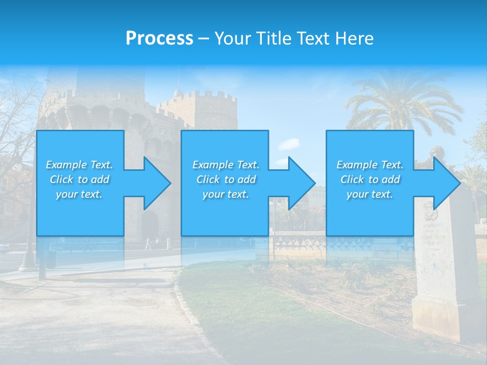A Castle With A Flag On Top Of It PowerPoint Template