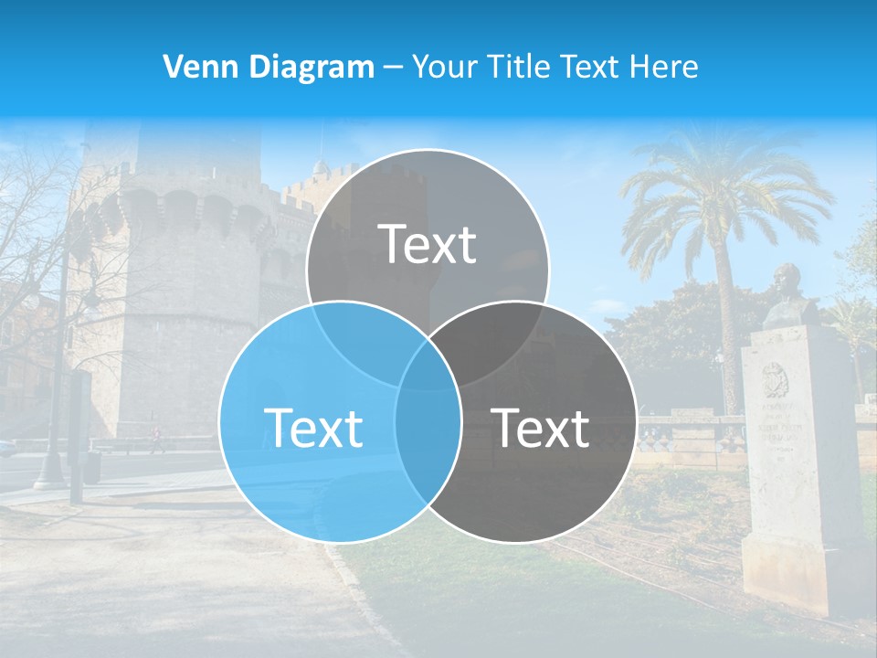 A Castle With A Flag On Top Of It PowerPoint Template