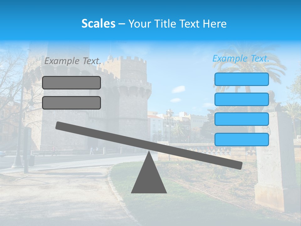 A Castle With A Flag On Top Of It PowerPoint Template