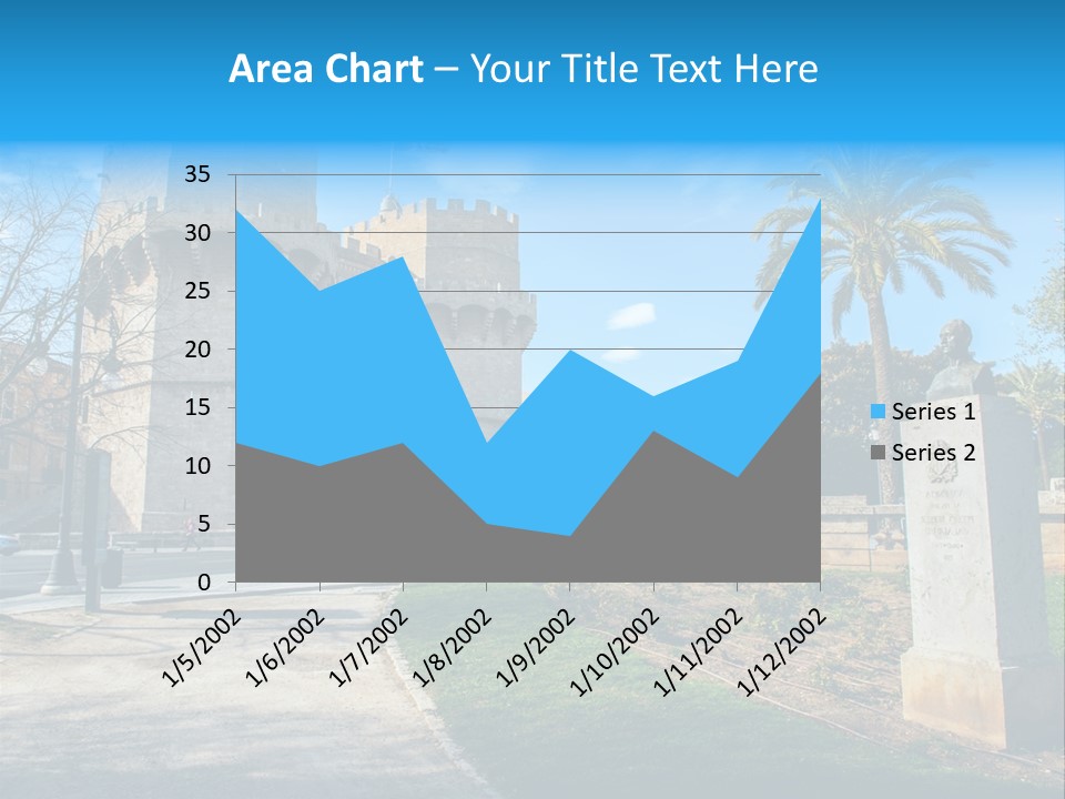A Castle With A Flag On Top Of It PowerPoint Template