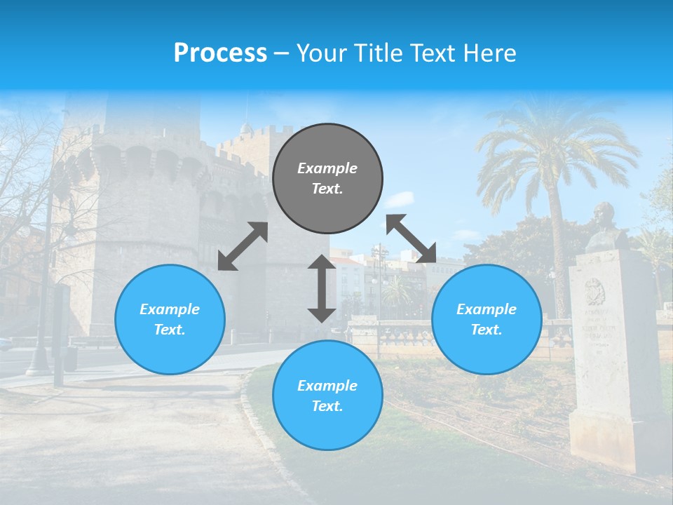A Castle With A Flag On Top Of It PowerPoint Template