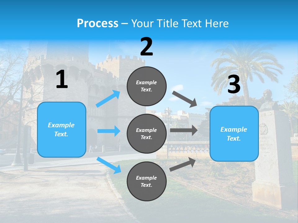 A Castle With A Flag On Top Of It PowerPoint Template