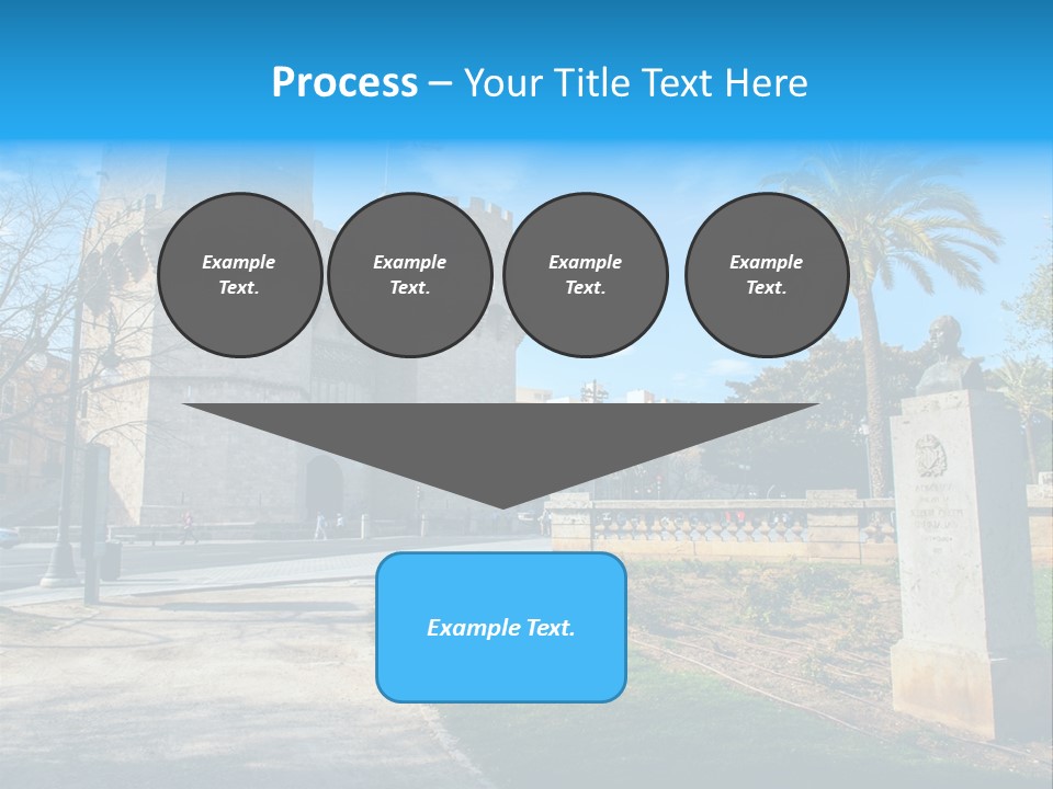 A Castle With A Flag On Top Of It PowerPoint Template