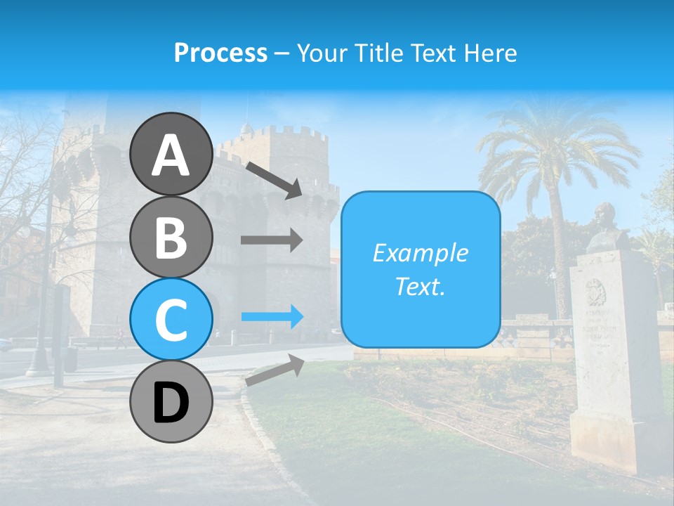 A Castle With A Flag On Top Of It PowerPoint Template