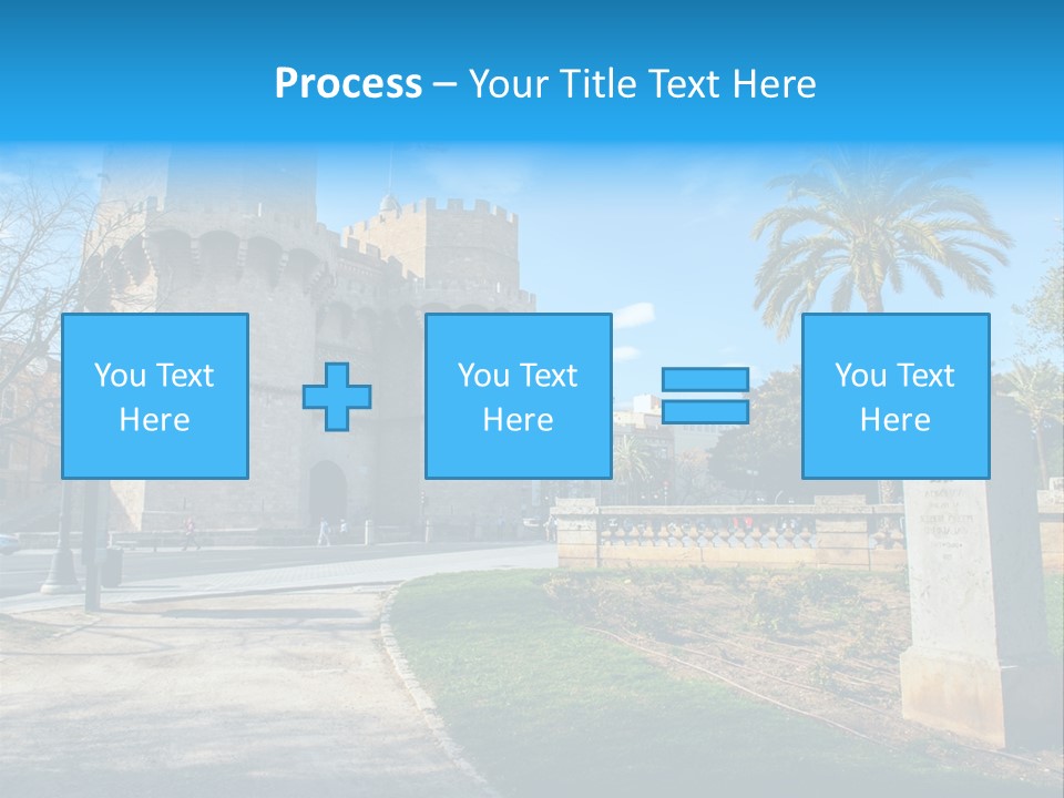 A Castle With A Flag On Top Of It PowerPoint Template