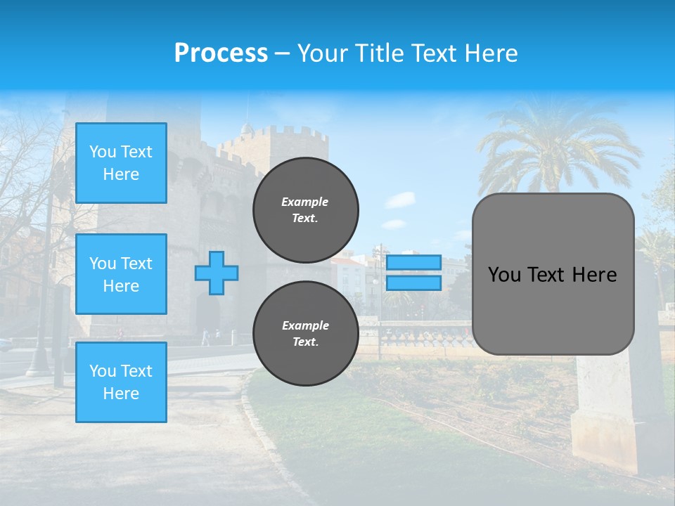 A Castle With A Flag On Top Of It PowerPoint Template