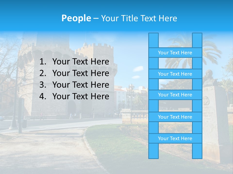 A Castle With A Flag On Top Of It PowerPoint Template