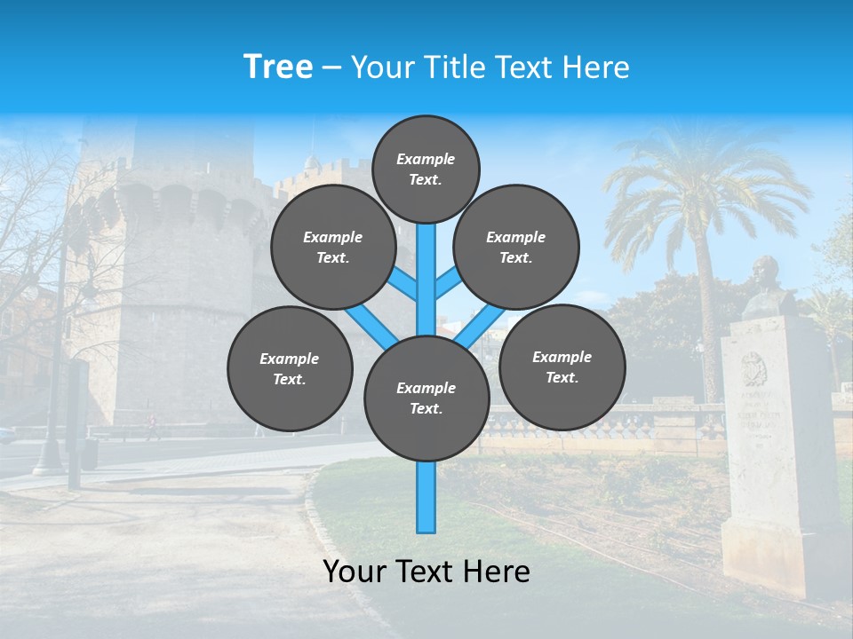 A Castle With A Flag On Top Of It PowerPoint Template