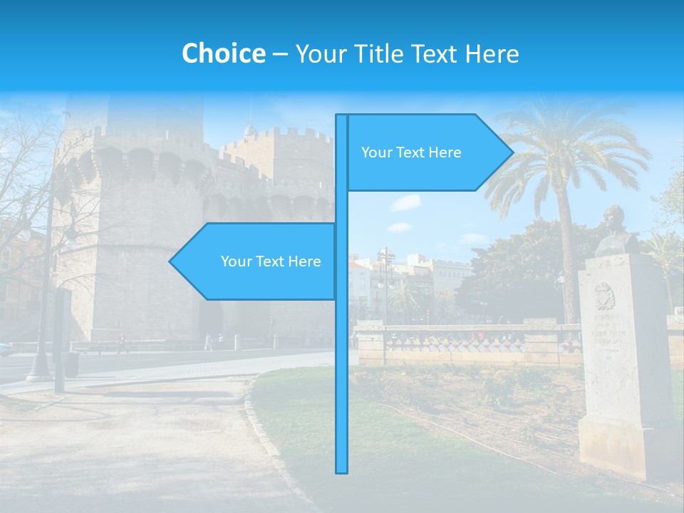 A Castle With A Flag On Top Of It PowerPoint Template