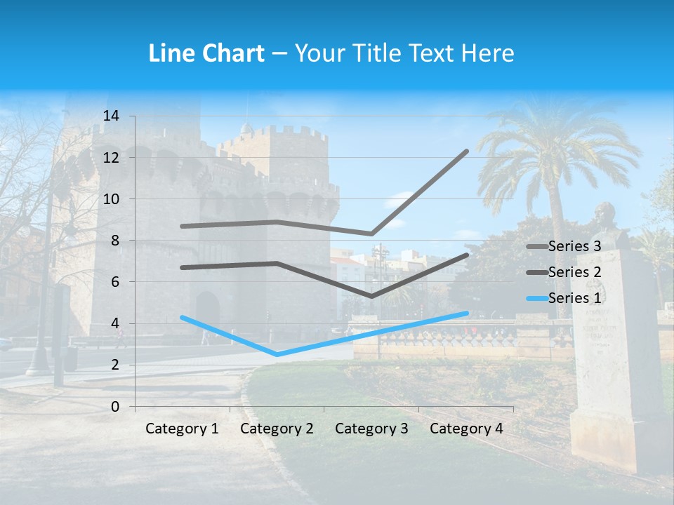 A Castle With A Flag On Top Of It PowerPoint Template