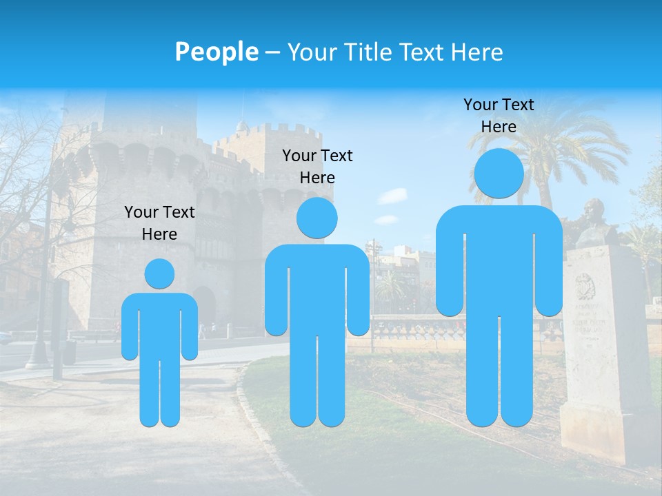 A Castle With A Flag On Top Of It PowerPoint Template