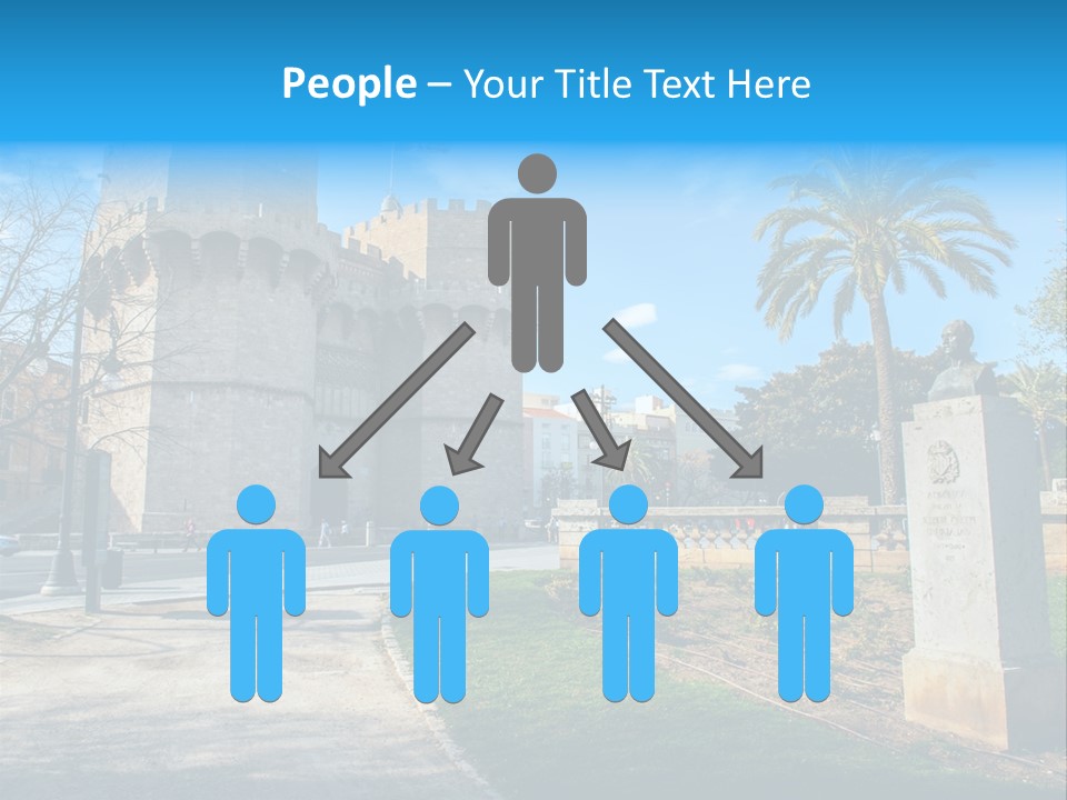 A Castle With A Flag On Top Of It PowerPoint Template