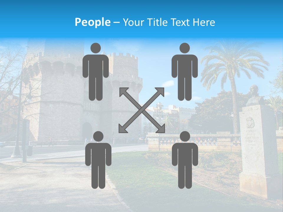 A Castle With A Flag On Top Of It PowerPoint Template