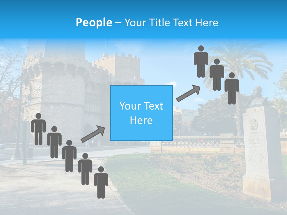 A Castle With A Flag On Top Of It PowerPoint Template