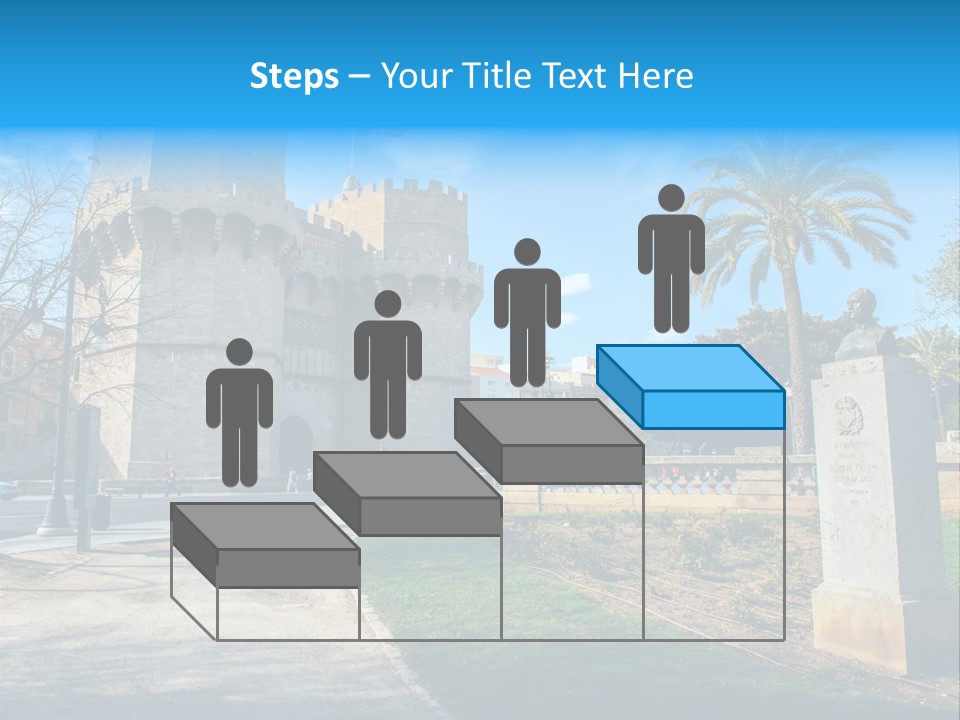 A Castle With A Flag On Top Of It PowerPoint Template